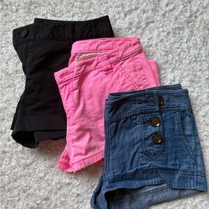 Express Women's Shorts - Black, Pink, and Blue Jean Trio